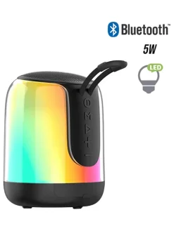 Bluetooth-Lautsprecher mit Farbwechsel in Schwarz