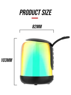 Bluetooth-Lautsprecher mit Farbwechsel in Schwarz