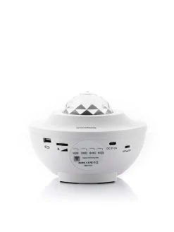 Bluetooth-Lautsprecher mit LED-Leuchte in Weiß - (H)12,5 x Ø 17 cm