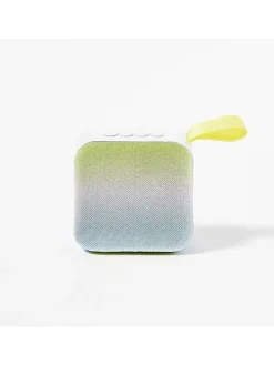 Bluetooth-Lautsprecher "Ocean Ombre" in Grün/ Hellblau - (B)6 x (H)3 x (T)6 cm