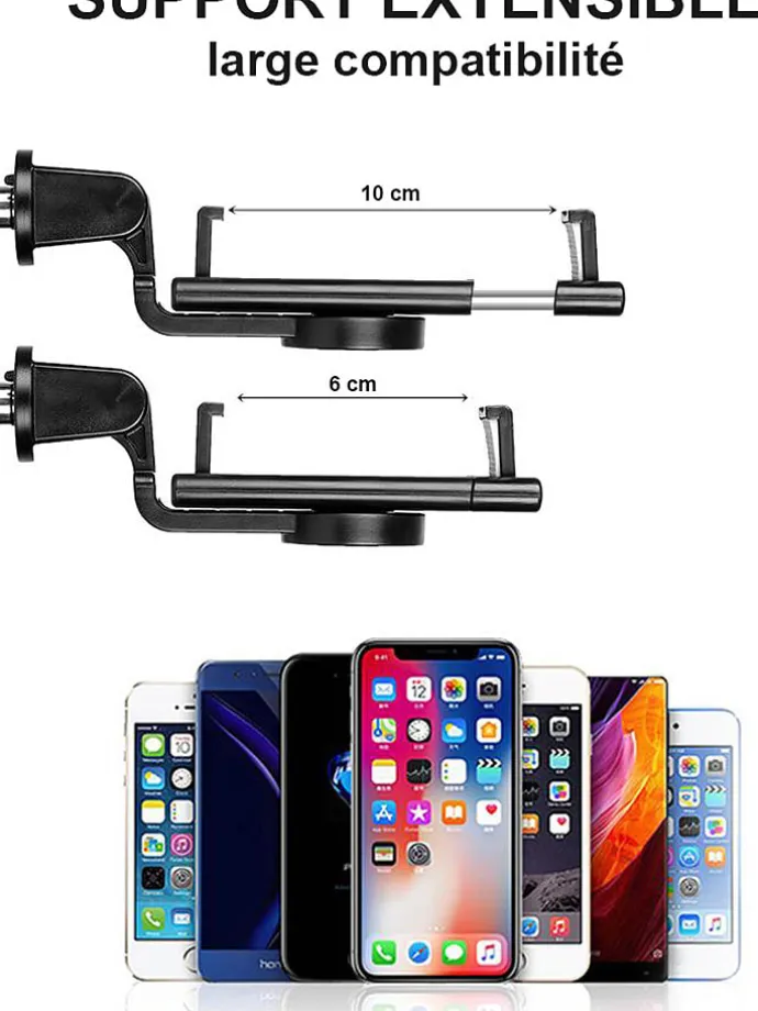 Bluetooth-Mini-Selfiestick in Schwarz