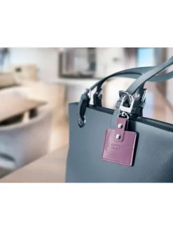 Bluetooth-Schlüsselfinder "Finder 2" in rosa Ledertasche