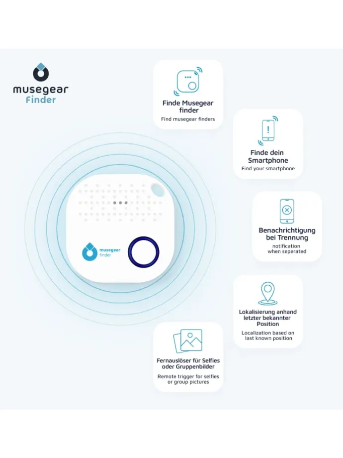 Bluetooth-Schlüsselfinder "Finder 2" in rosa Ledertasche