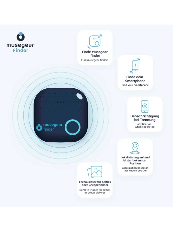 Bluetooth-Schlüsselfinder "Finder 2" in Dunkelblau