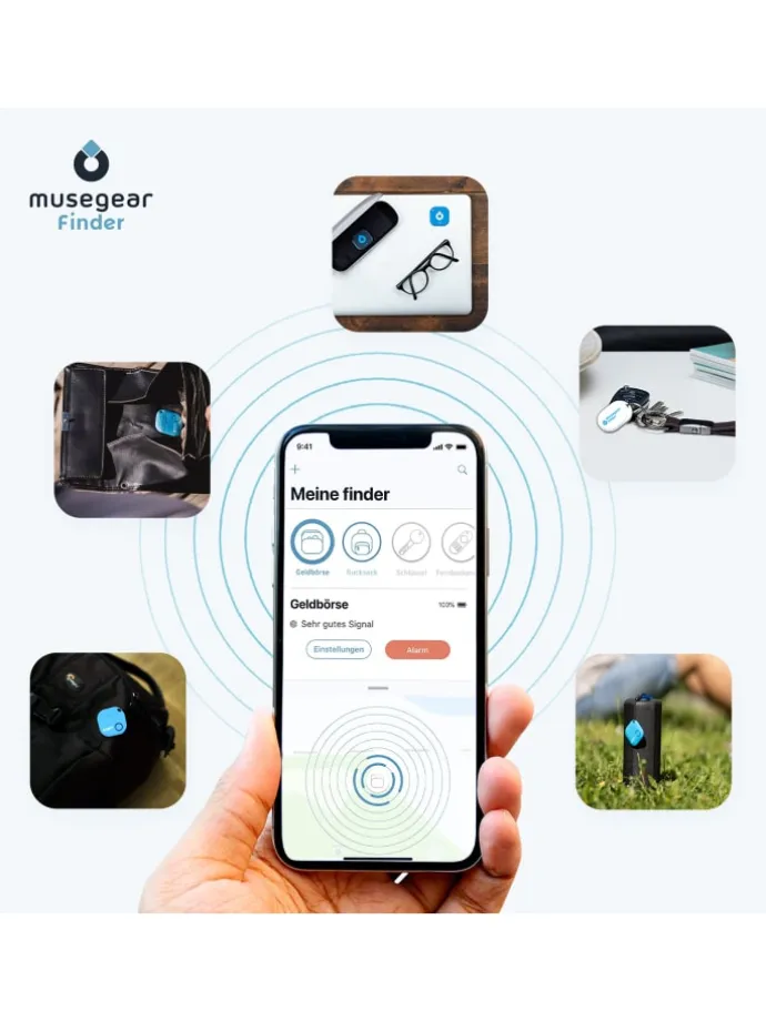 Bluetooth-Schlüsselfinder "Finder mini" in schwarz - 3er Pack