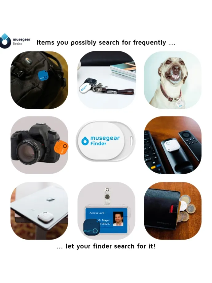 Bluetooth-Schlüsselfinder "Finder mini" in weiß - 2er Pack