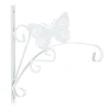 Blumenampelhalterung "Schmetterling" in Weiß
