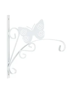 Blumenampelhalterung "Schmetterling" in Weiß