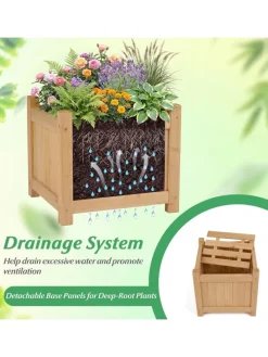 Blumenkasten mit Gartenbank 105 x 26,5 x 29,5 cm in Beige