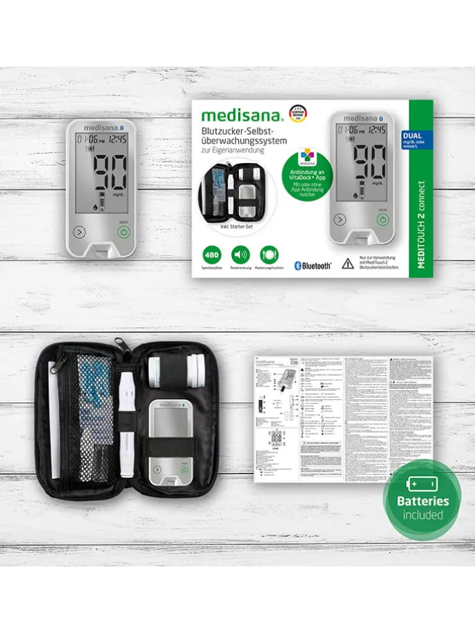 Blutzuckermessgerät "MediTouch 2" in Weiß