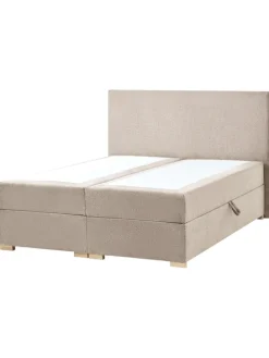 Boxspring Bett MAJOR in Beige - (W) 151 x (H) 109 x (L) 212 cm
