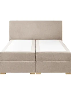 Boxspring Bett MAJOR in Beige - (W) 151 x (H) 109 x (L) 212 cm