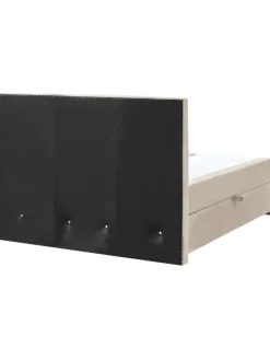 Boxspring Bett MAJOR in Beige - (W) 151 x (H) 109 x (L) 212 cm