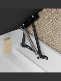 Boxspring Bett MAJOR in Beige - (W) 151 x (H) 109 x (L) 212 cm