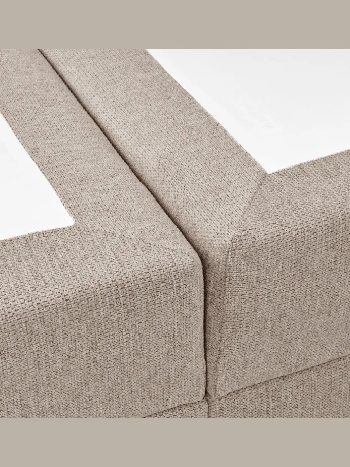 Boxspring Bett MAJOR in Beige - (W) 151 x (H) 109 x (L) 212 cm