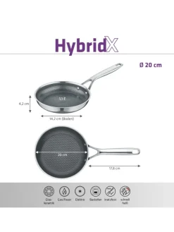 Bratpfanne - HybridX in poliert