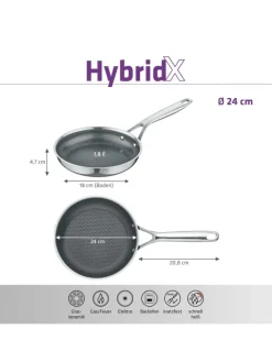 Bratpfanne - HybridX in poliert