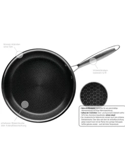 Bratpfanne, Edelstahl Hestia in Schwarz / Silber