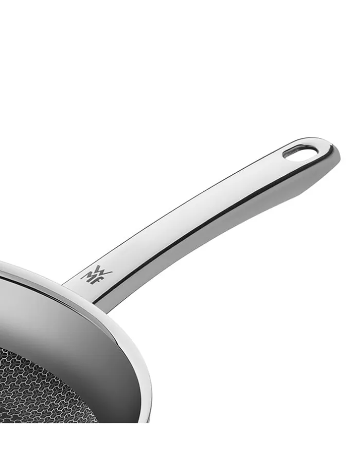 Bratpfanne mit Pfannenwender in Silber - Ø 28 cm