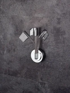 Brausekopfhalter VacuumCap Isa, flexibel chromfarben ca. 65 x 65 x 165 mm