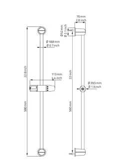 Brausestange Grenada weiß