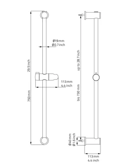 Brausestange Puerto Rico chrom