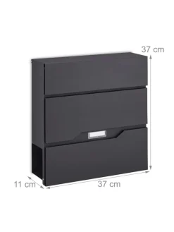 Briefkasten in Schwarz