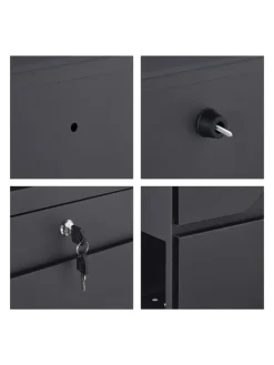 Briefkasten in Schwarz