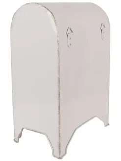 Briefkasten in Weiß/ Rot - (B)20 x (H)30 cm