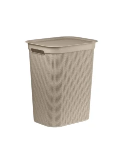 Brisen Wäschebox 50l mit Deckel und Griffe in Cappuccino
