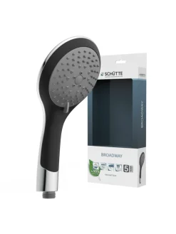 BROADWAY Handbrause, Schwarz/Chrom