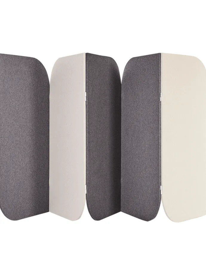 Büro-Raumteiler SHADY in Grau/Beige - (W) 400 x (H) 160 x (L) 2 cm