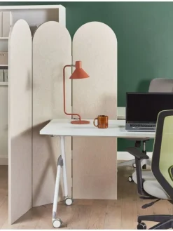 Büro-Raumteiler SLIMMY in Beige - (W) 120 x (H) 160 x (L) 2 cm