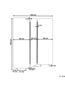 Büro-Raumteiler STANDI in Grau - (W) 184 x (H) 184 x (L) 30 cm