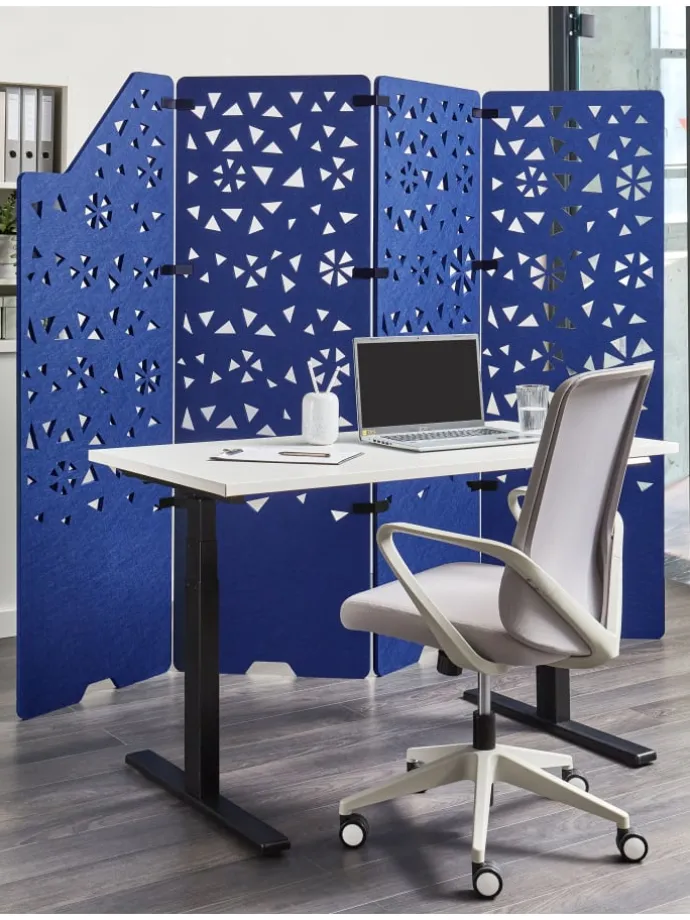 Büro-Raumteiler STARRY in Blau - (W) 240 x (H) 180 x (L) 2 cm