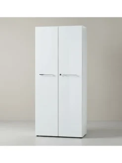 Büro-Set 2 Schränke & Regal, 240cm breit, Glasfront in Weiß