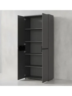 Büro-Set XL Schrankwand Soft-Close Graphit Aktenschrank Büromöbel