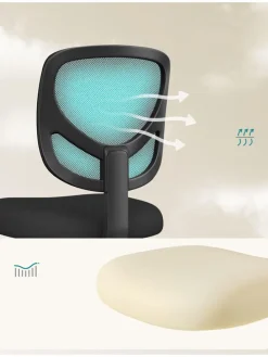 Bürostuhl in Schwarz - (B)64 x (H)117 x (T)40 cm