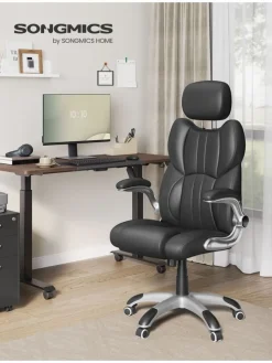 Bürostuhl in Schwarz - (B)70 x (H)137 cm