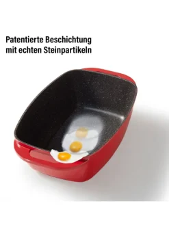 Bräter Schmortopf 43x26 cm | mit Deckel in Rot