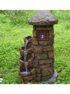 Brunnen HADES in Stein-Optik in braun