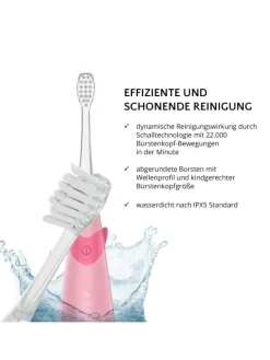 BUBBLE BRUSH Kinder-Schallzahnbürste in rosa