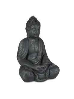 Buddha Figur in Anthrazit - (H)70 cm
