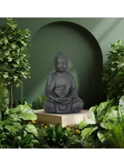Buddha Figur in Anthrazit - (H)70 cm