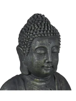 Buddha Figur in Anthrazit - (H)70 cm