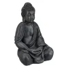 Buddha Figur in Dunkelgrau - (H)50 cm