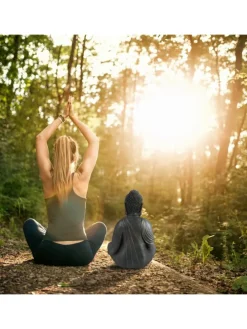 Buddha Figur in Dunkelgrau - (H)50 cm