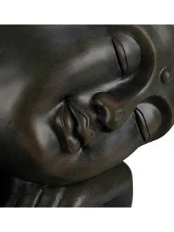 Buddha Figur in Dunkelgrau - (H)60 cm