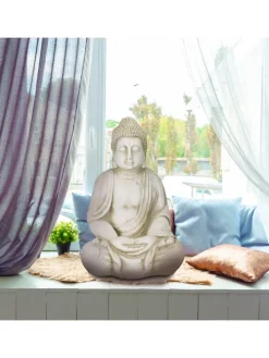 Buddha-Figur in Creme - (H)70 cm