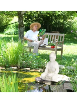 Buddha-Figur in Creme - (H)70 cm